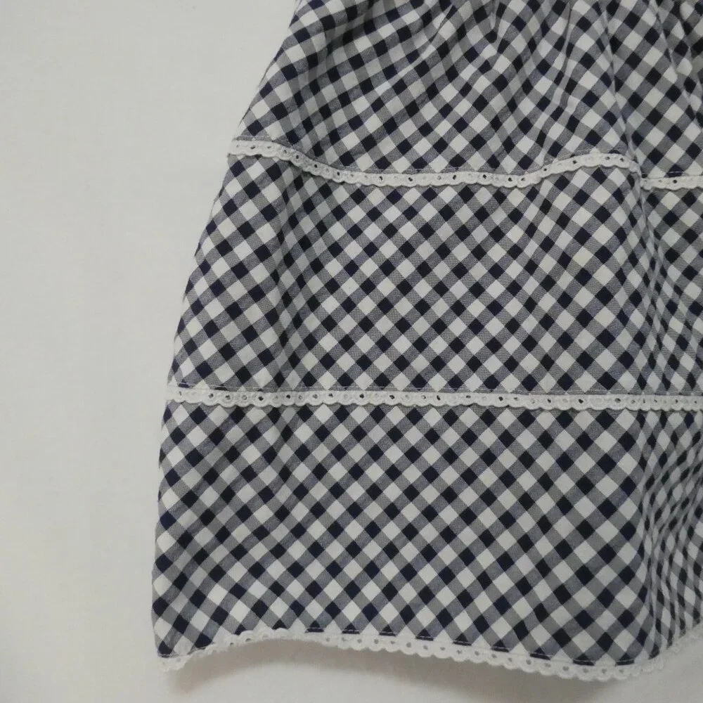 GIRANDOLA 24 months Made In Portugal Blue and White Checkered Summer Dress - Picture 7 of 16